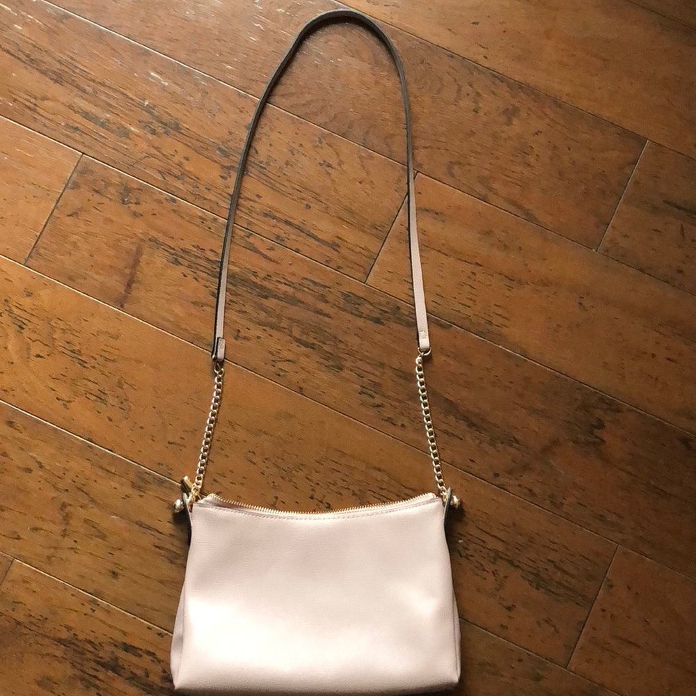 Blush pink h&m purse with gold detailing